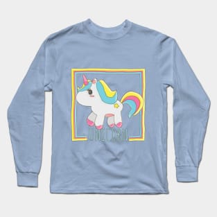 Unicorn Cute Sketch Art Design Two Long Sleeve T-Shirt